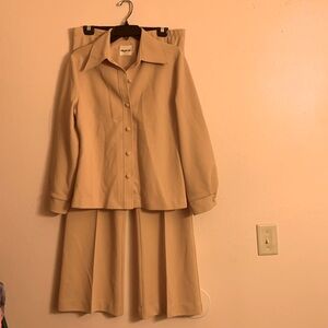 Vintage Sir Julian Womens yellow Jacket Pants Suit 16